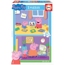 PUZZLE 2X20 PIEZAS PEPPA PIG